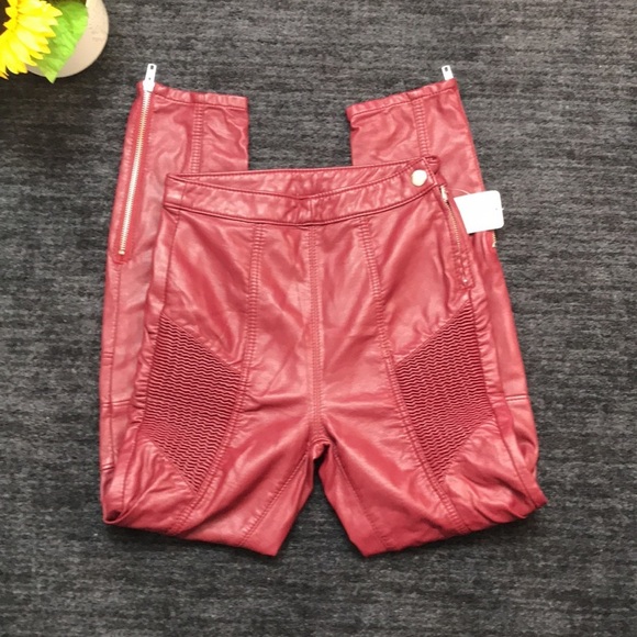 Free People Kaelin Faux Leather Moto Leggings - Picture 3 of 4